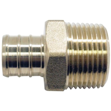 Valves Pipe Adapter, 34 In, PEX X MPT, Brass, 200 Psi Pressure